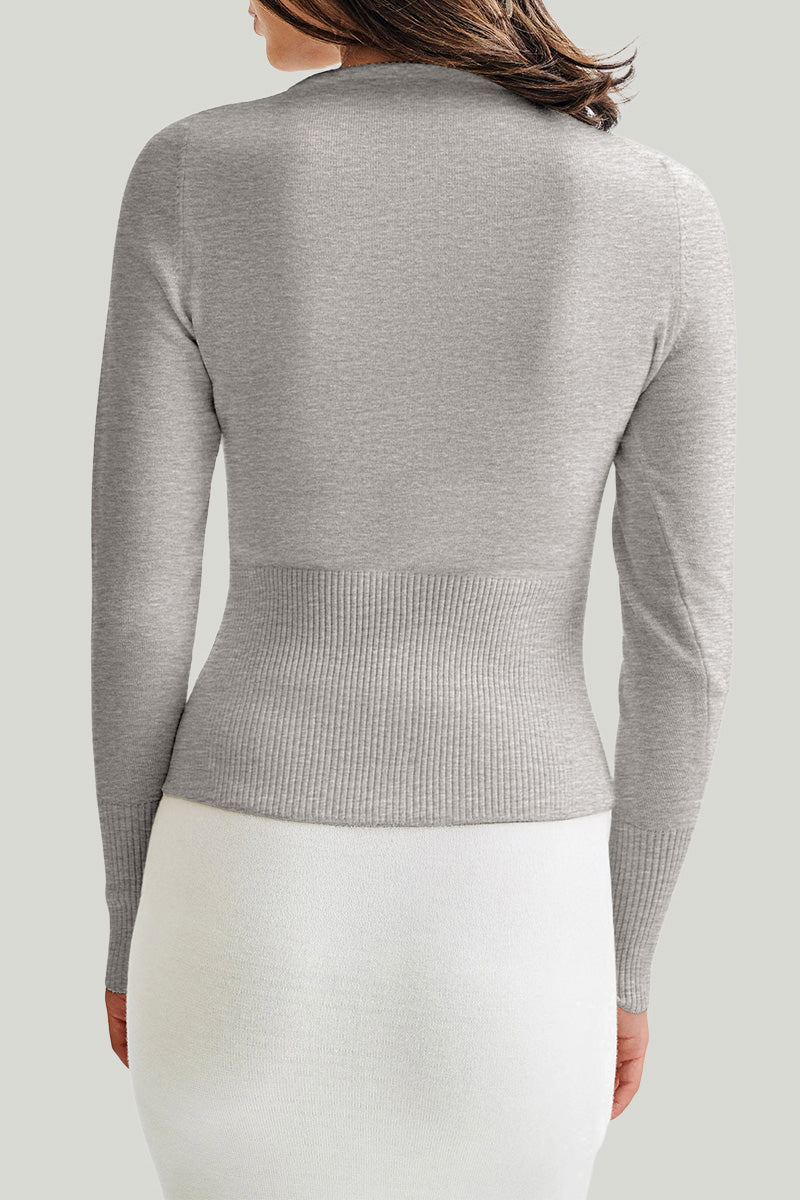 Elegant Button-Front Knit Cardigan