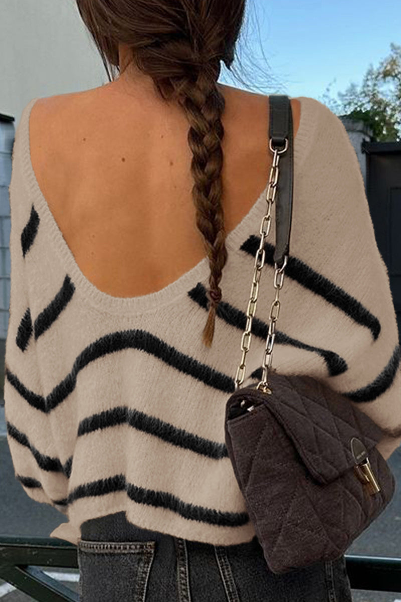Relaxed Fit Striped Sweater