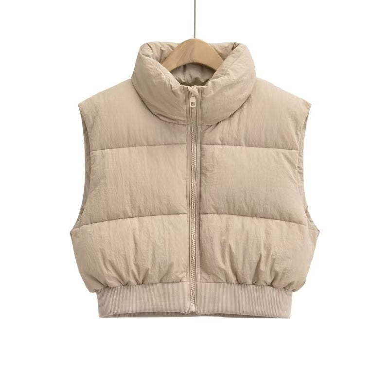 Cropped Puffer Vest