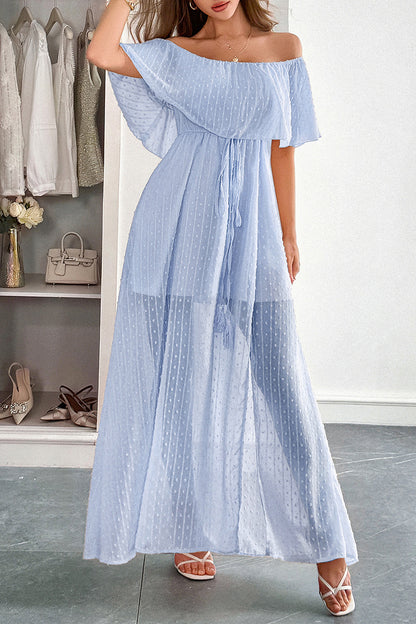 Off-Shoulder Polka Dot Sundress