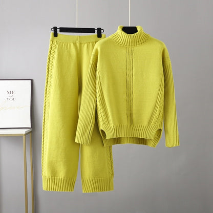 Cable Knit Sweater and Pants Lounge Set