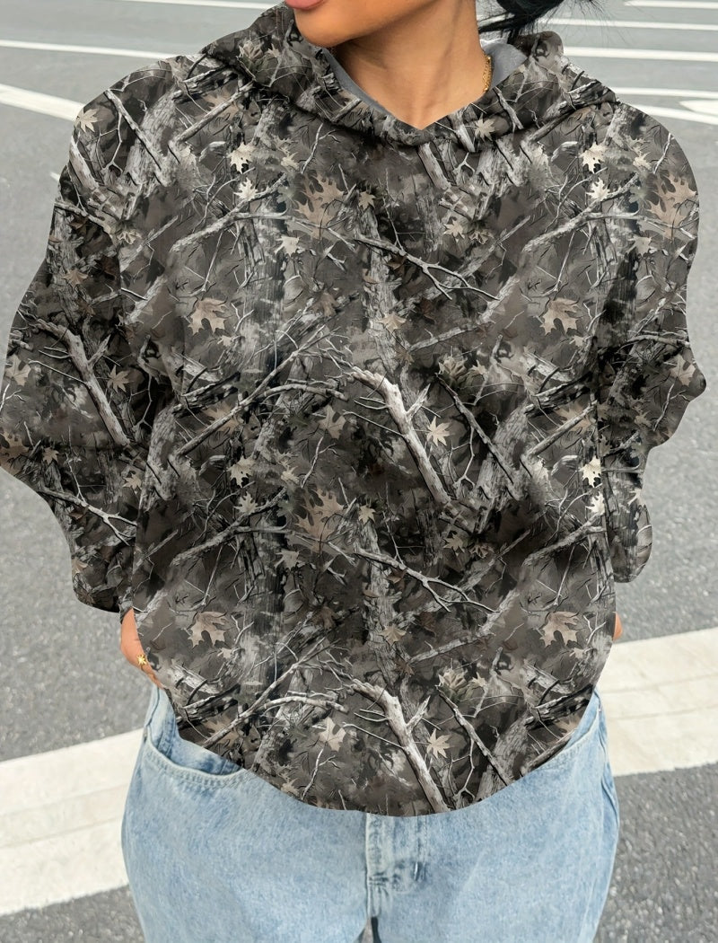 Camouflage Print Casual Hoodie