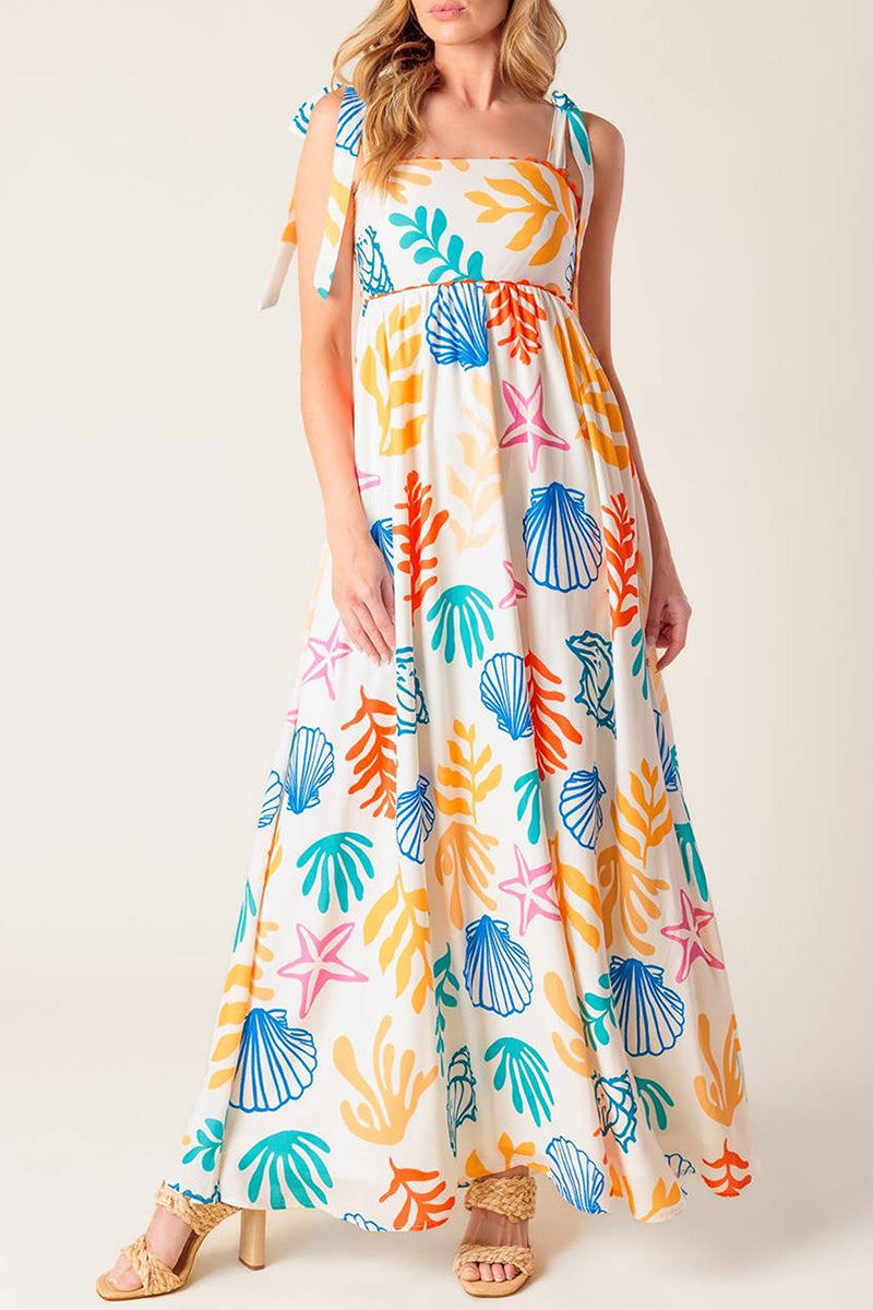Vibrant Print Maxi Sundress