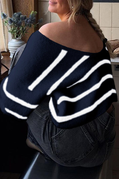 Relaxed Fit Striped Sweater