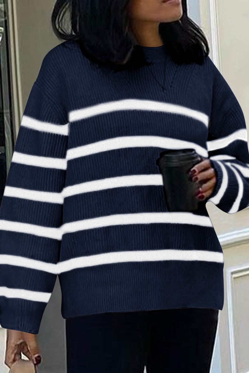 Relaxed Fit Striped Sweater
