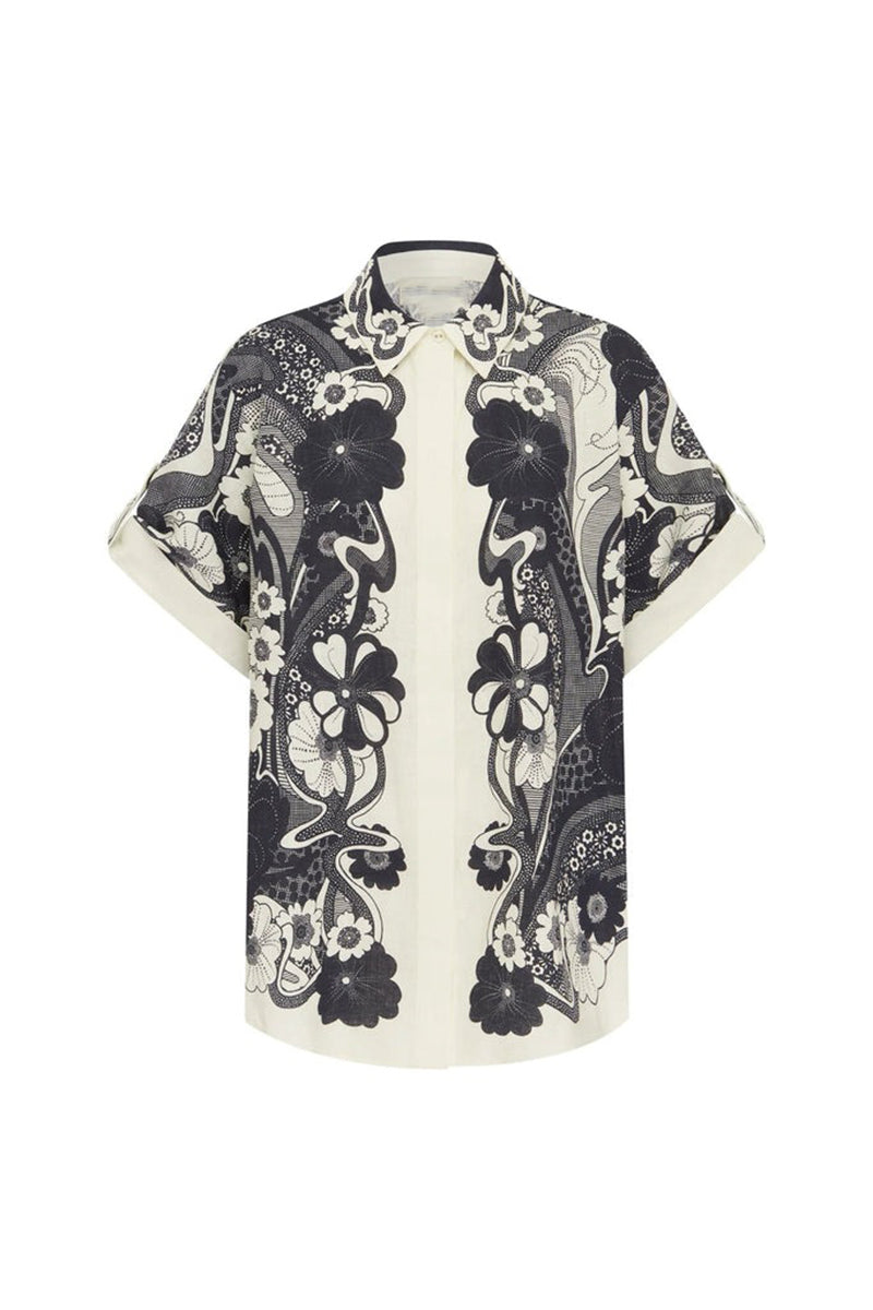 Navy Abstract Pajama Set