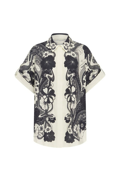 Navy Abstract Pajama Set