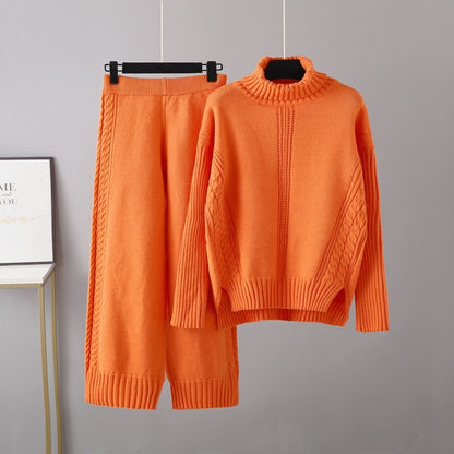 Cable Knit Sweater and Pants Lounge Set