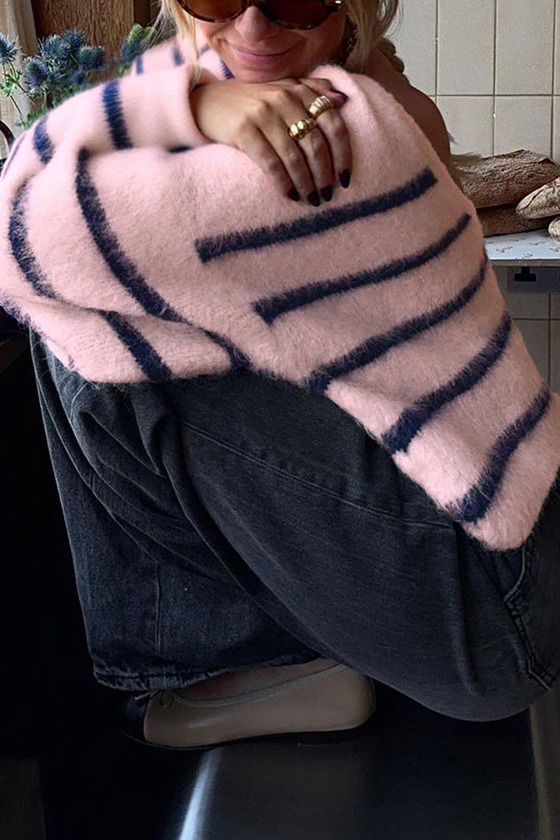 Relaxed Fit Striped Sweater