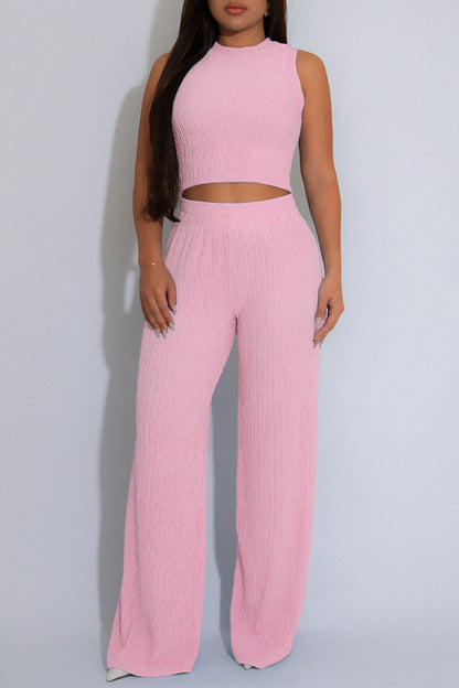 Sleeveless Knit Lounge Set