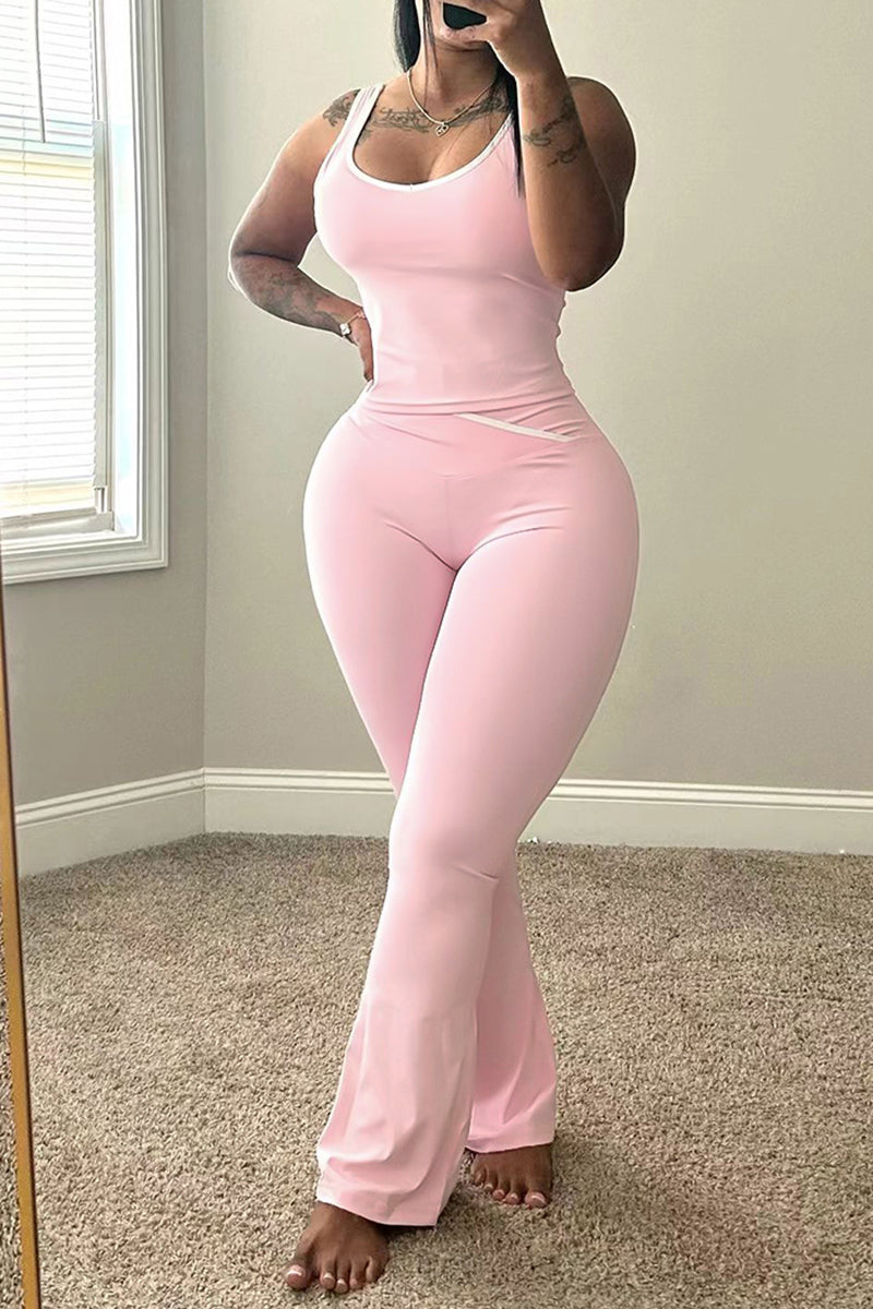 Scoop Neck Bodycon Jumpsuit