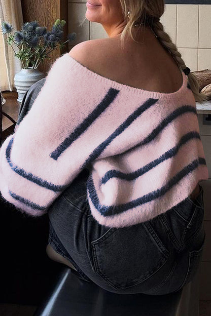 Relaxed Fit Striped Sweater
