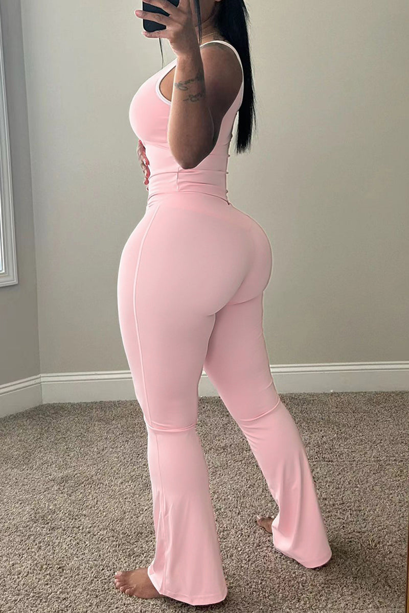 Scoop Neck Bodycon Jumpsuit
