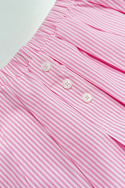 Chic Pleated Skirt and Cropped Top Set