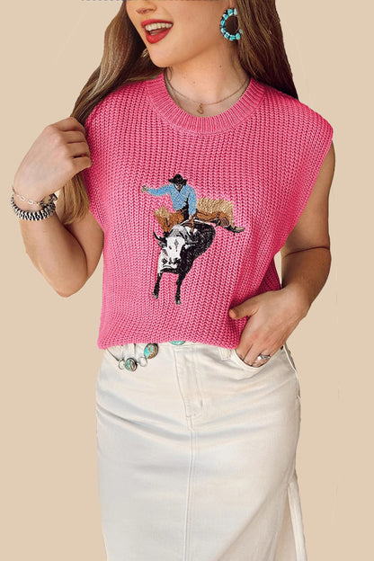 Cowboy Graphic Sleeveless Top