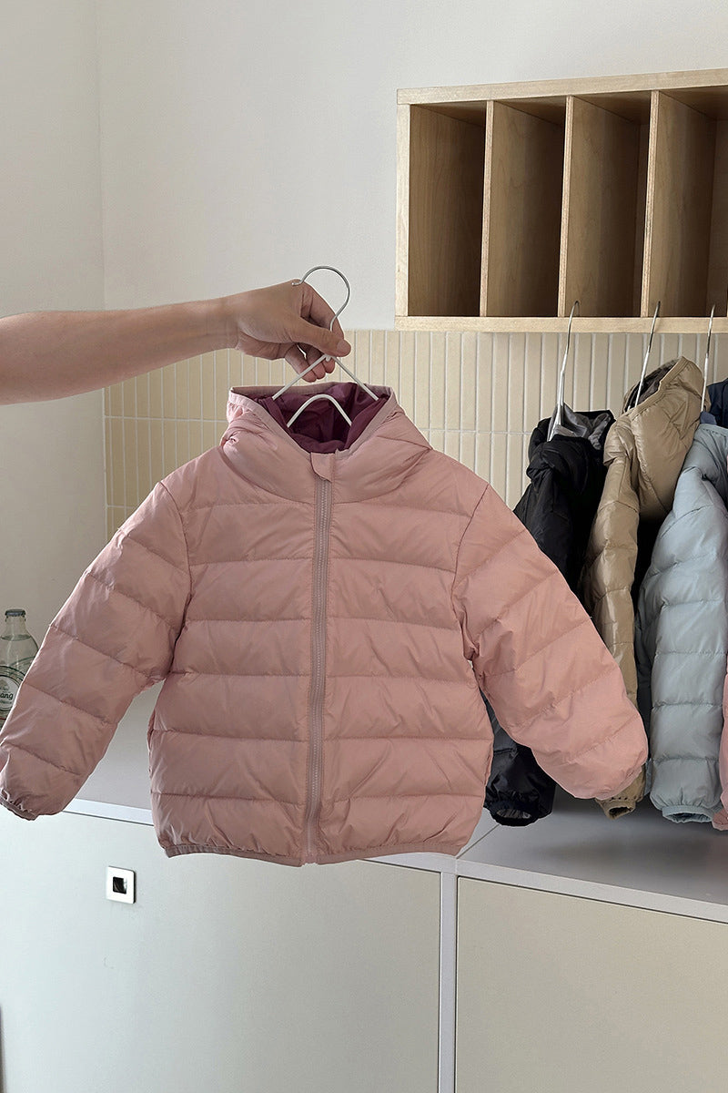 Solid Quilted Puffer Jacket (Kids)