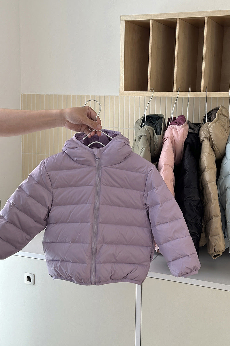 Solid Quilted Puffer Jacket (Kids)