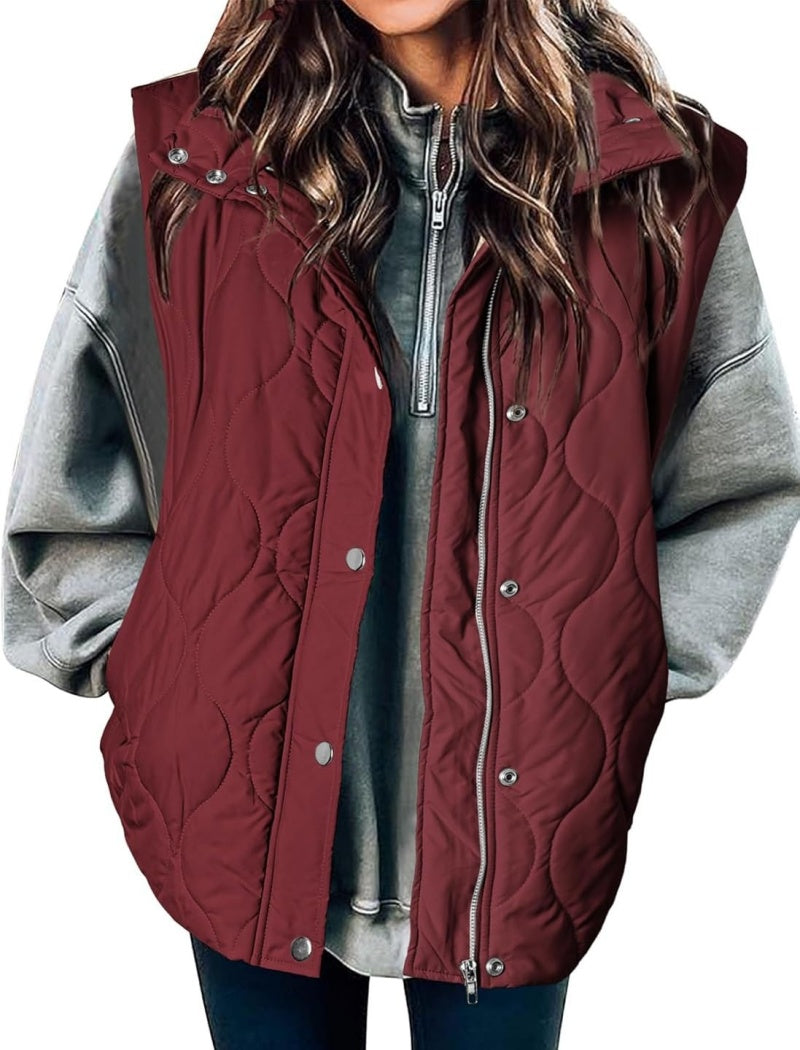 Oversized Quilted Puffer Vest