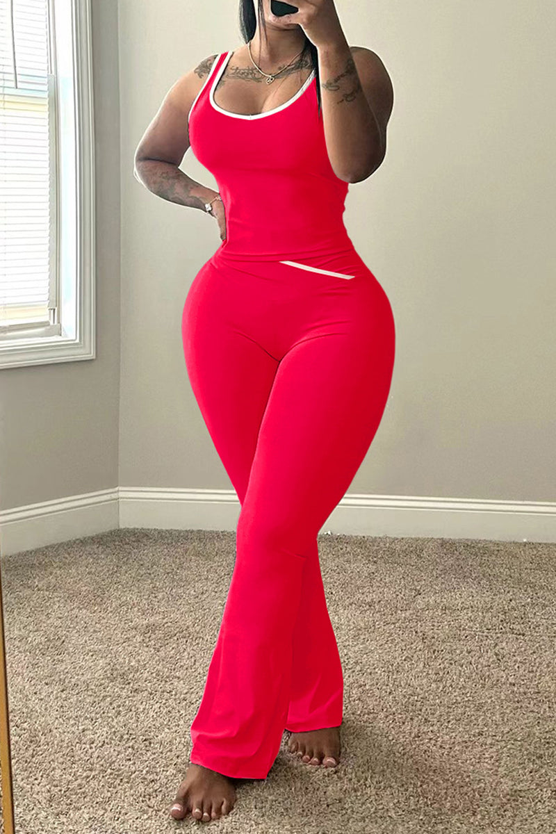 Scoop Neck Bodycon Jumpsuit