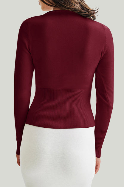 Elegant Button-Front Knit Cardigan