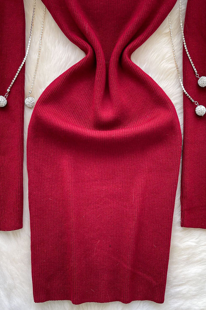 Cutout Chain Detail Casual Dress