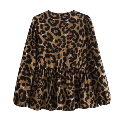 Tie-Front Peplum Blouse