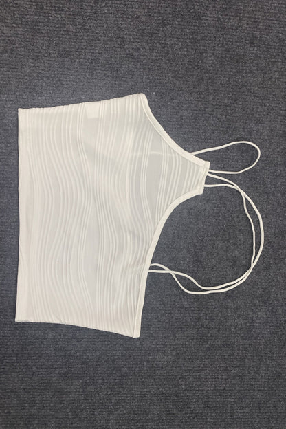 Strappy Textured Tank Top