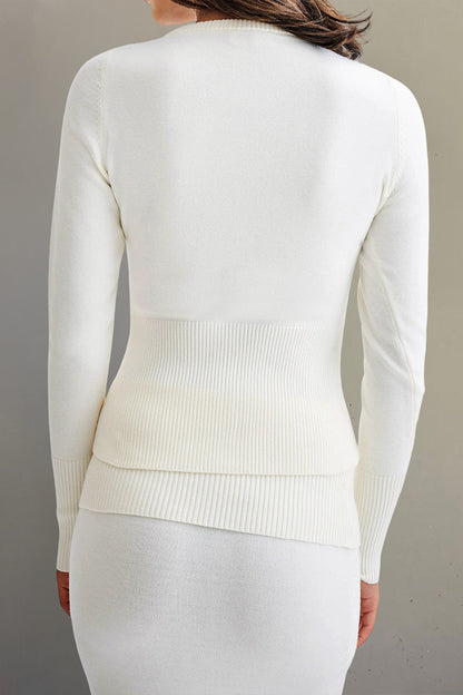 Elegant Button-Front Knit Cardigan