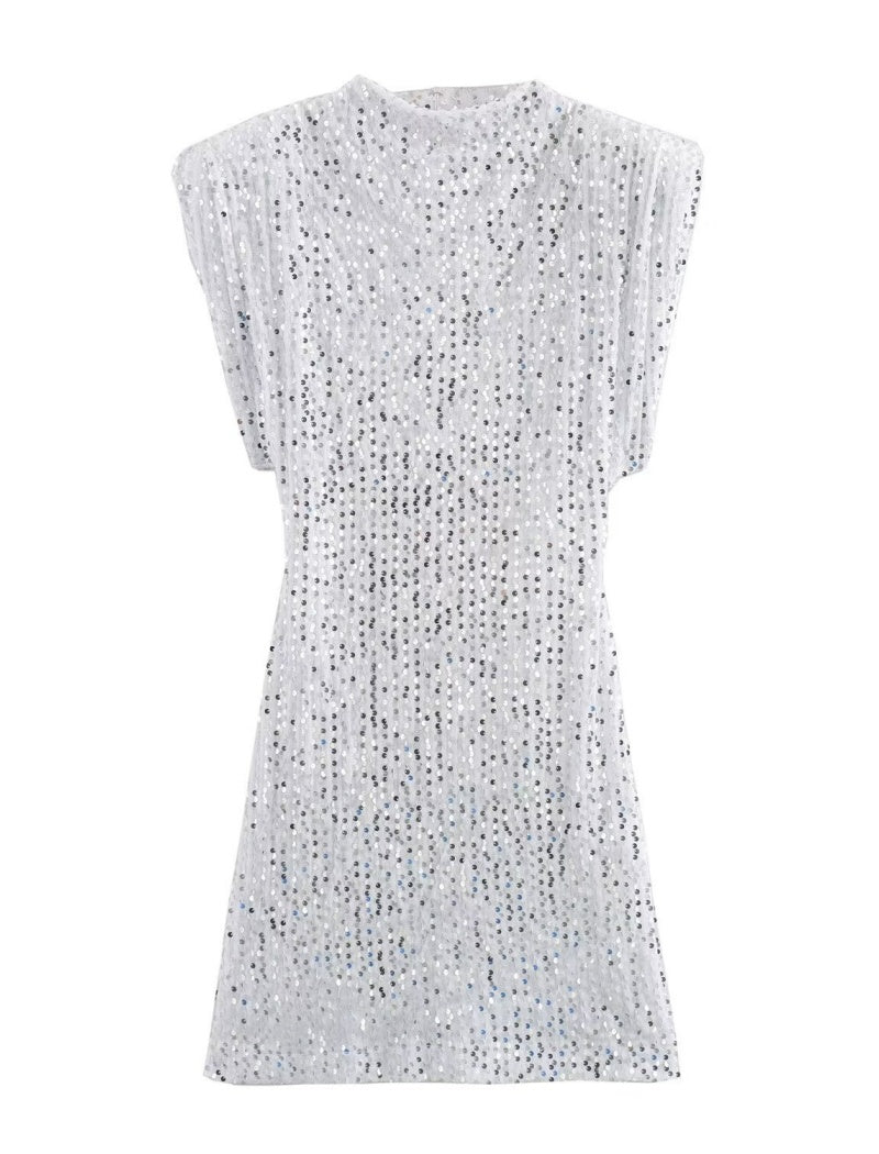 Shimmering Sleeveless Knit Dress