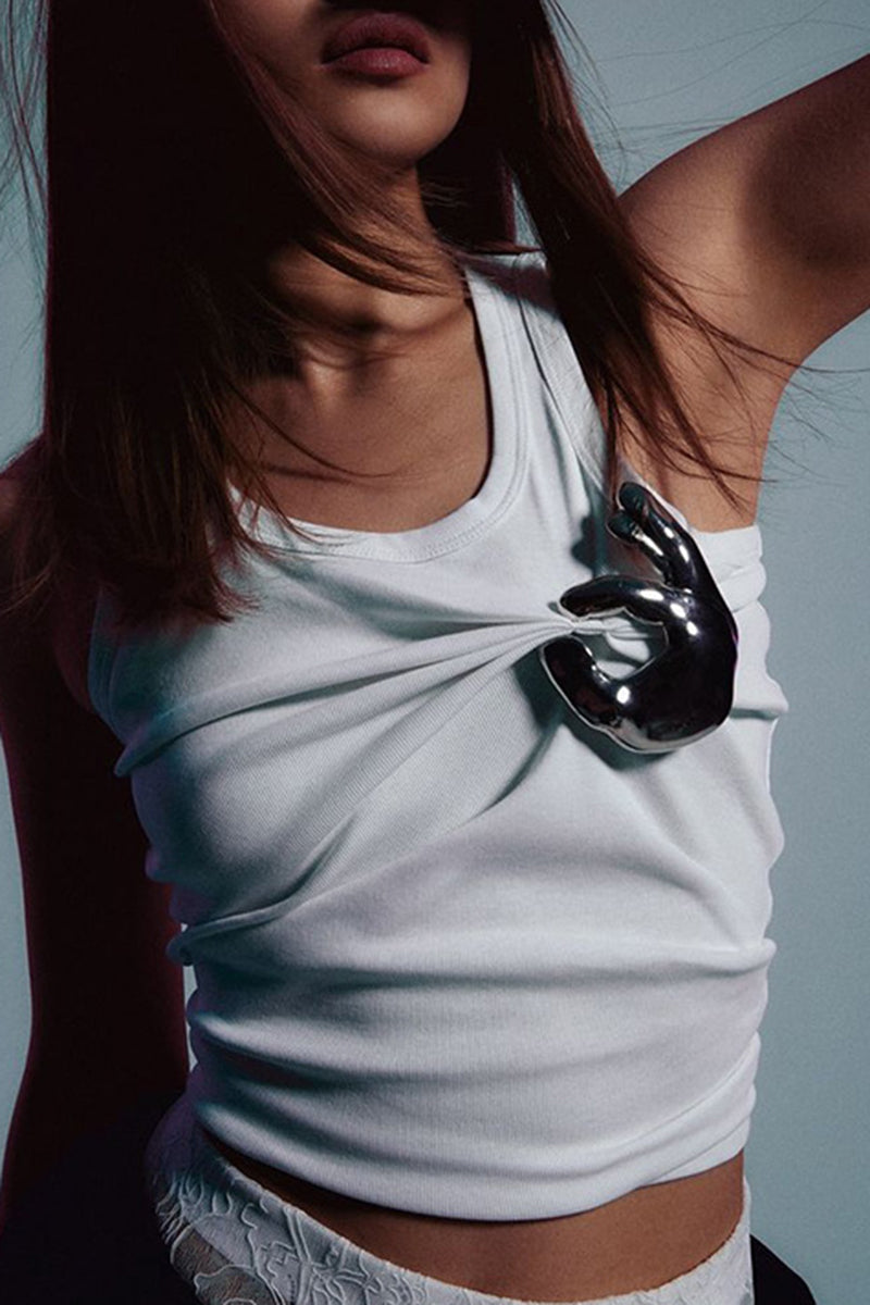 Statement Hand Detail Tank Top