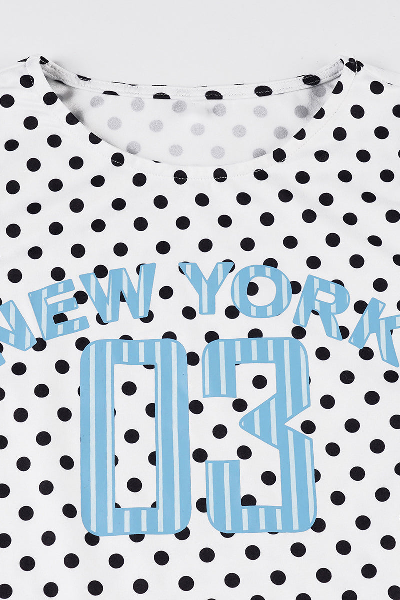 Polka Dot Graphic Tank and Shorts Set