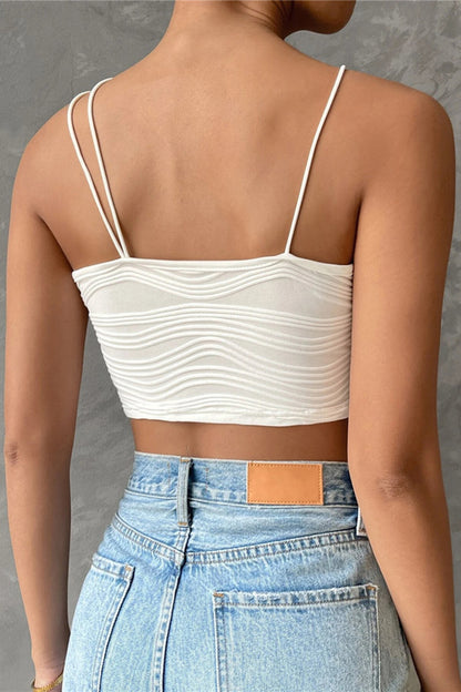 Strappy Textured Tank Top