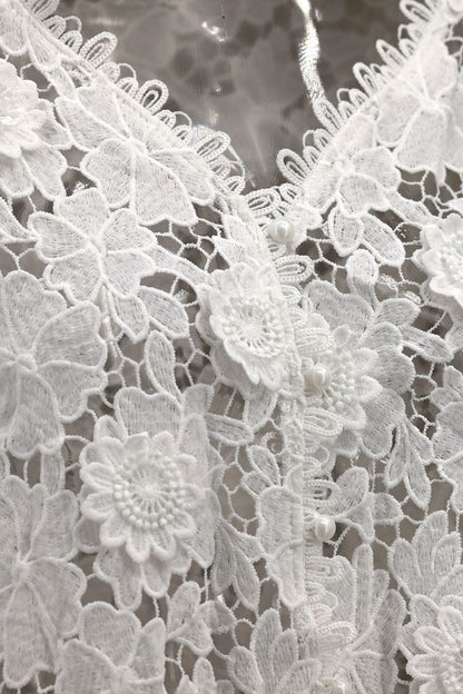 V-Neck Lace Detail Blouse