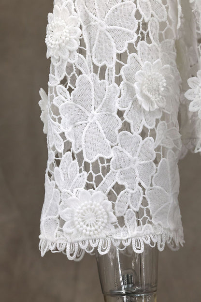 V-Neck Lace Detail Blouse