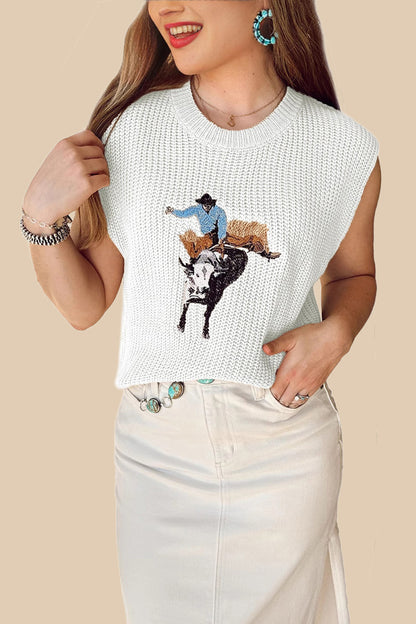 Cowboy Graphic Sleeveless Top