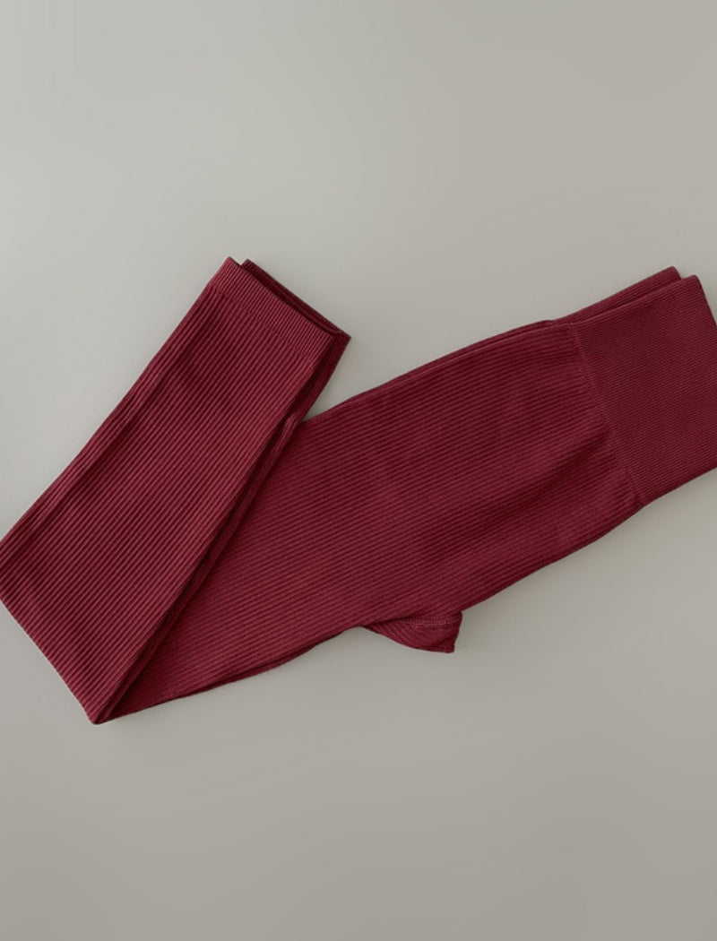 High-Waisted Ribbed Leggings