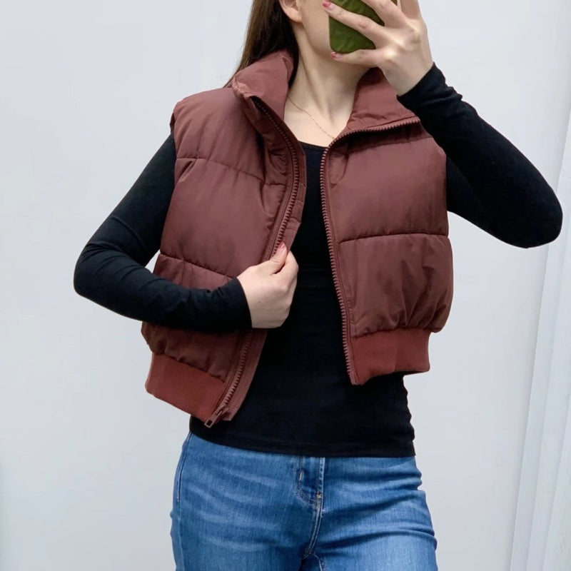 Cropped Puffer Vest