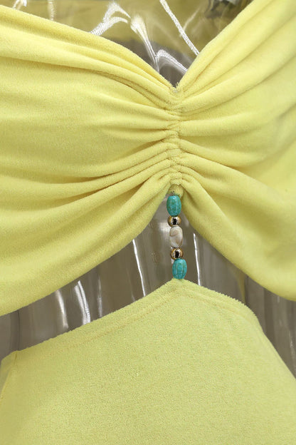 Off-Shoulder Front Twist Crop Top
