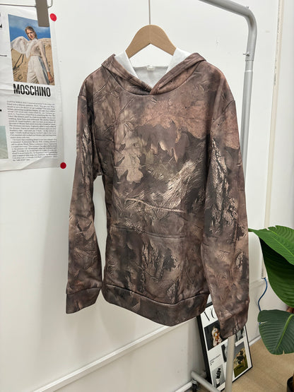Oversized Camo Print Hoodie