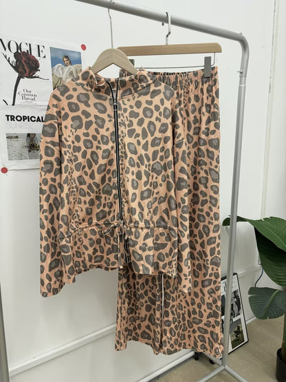 Relaxed Leopard Print Lounge Set