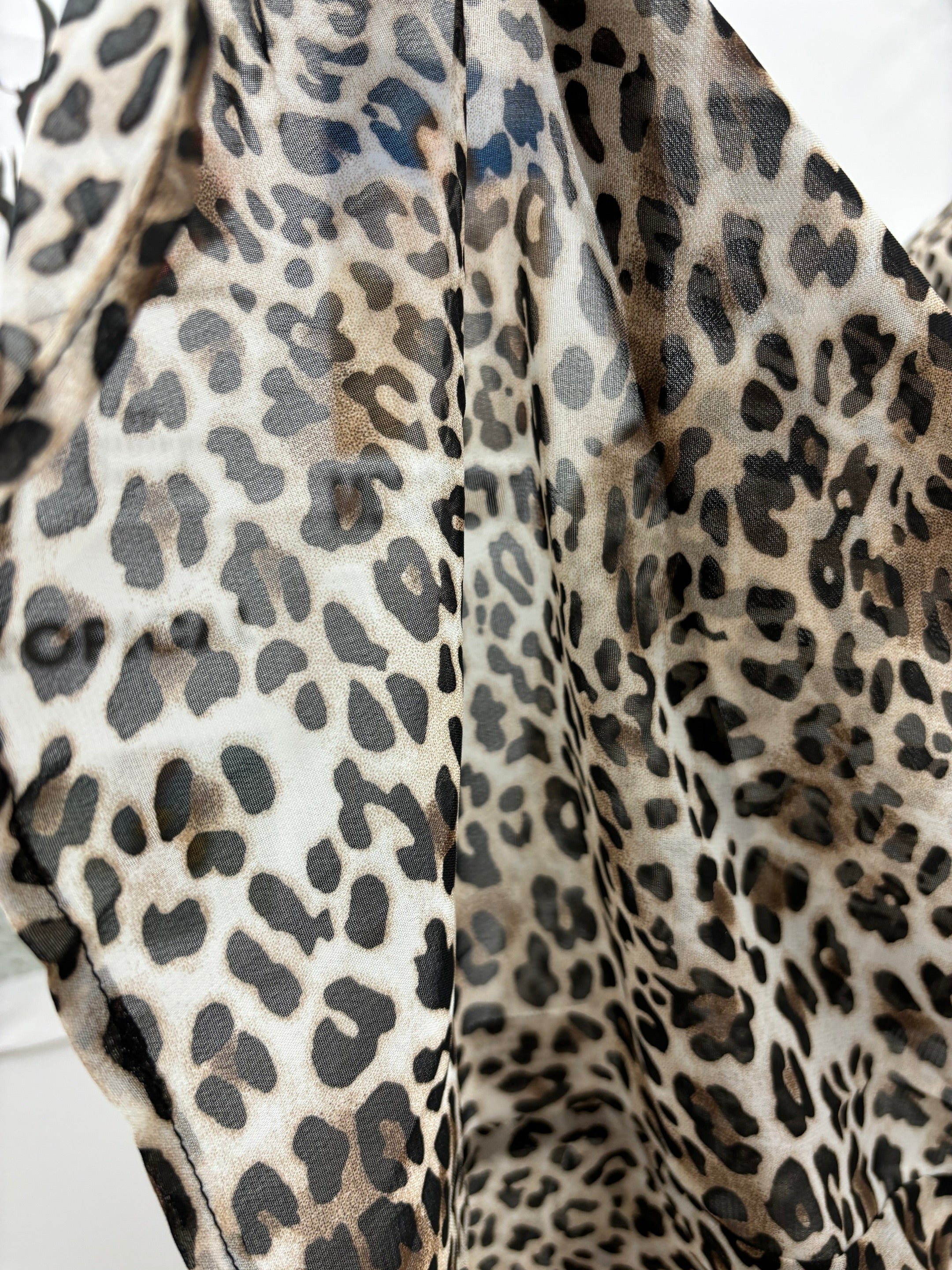 Leopard Print Button-Down Blouse