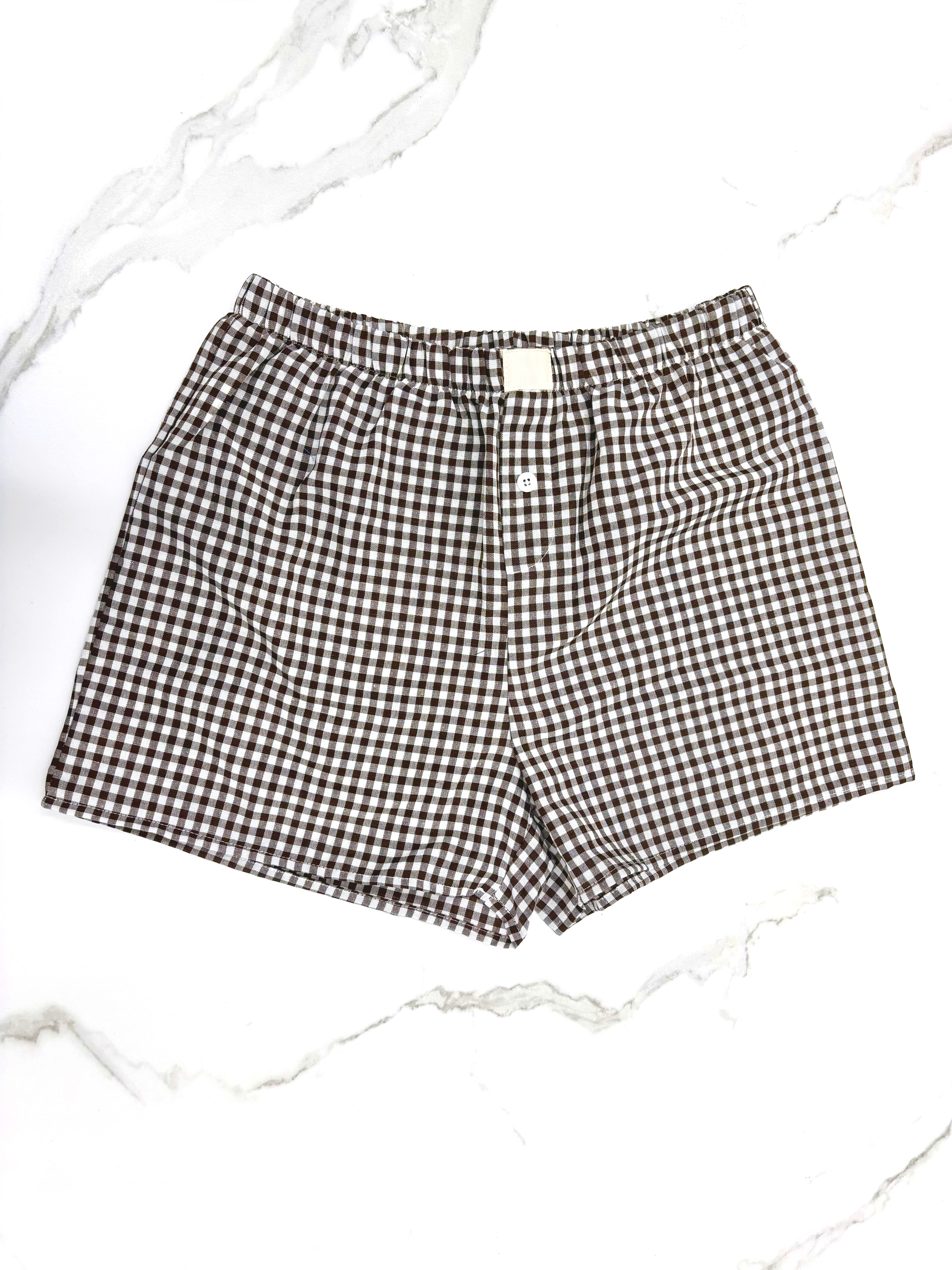 Gingham High-Rise Shorts