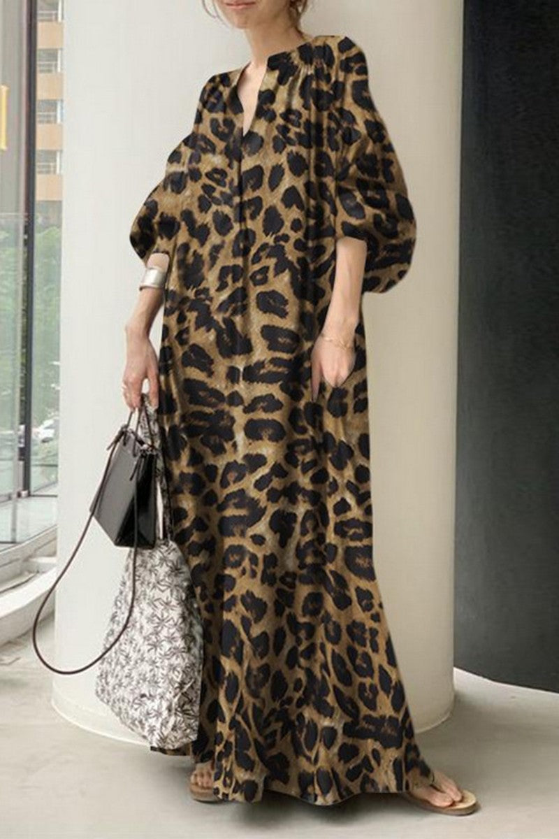 Leopard Print Maxi Dress